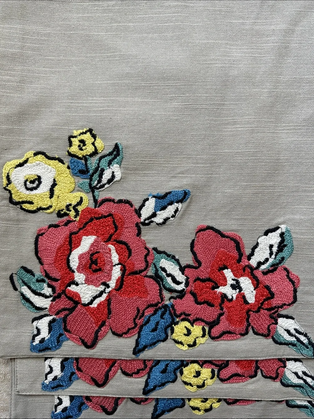 NWT Set of 4 Threshold Dolce Vita Floral Embroidered Placemats Floral Cotton